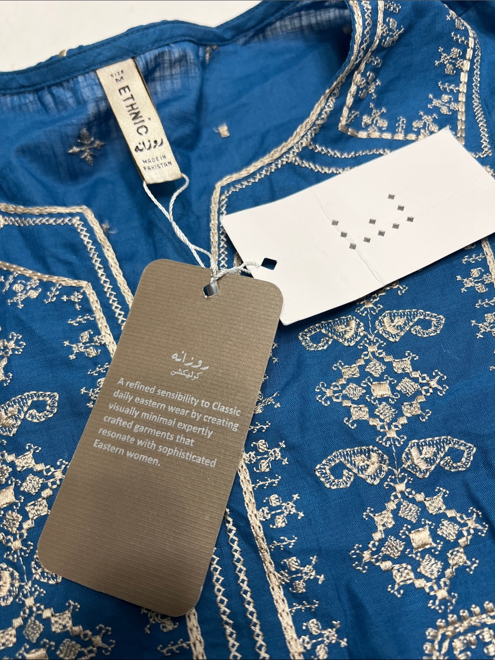 Ethnic Indian Wear Blue Embroidered Kurta Dress - Picture 3 of 12